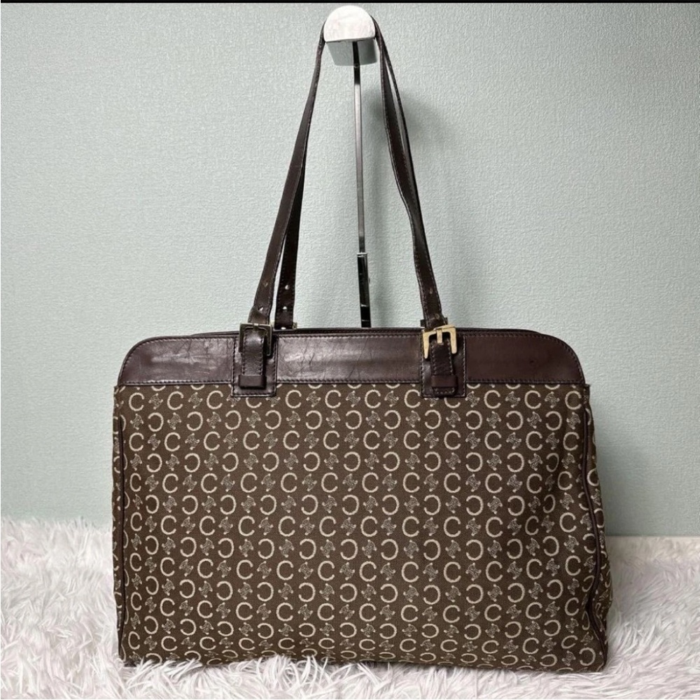 Celine Brown Monogram Tote Bag - Picture 2 of 11